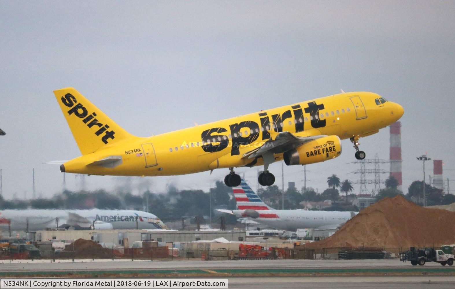 N534NK, 2008 Airbus A319-132 C/N 3395, Spirit