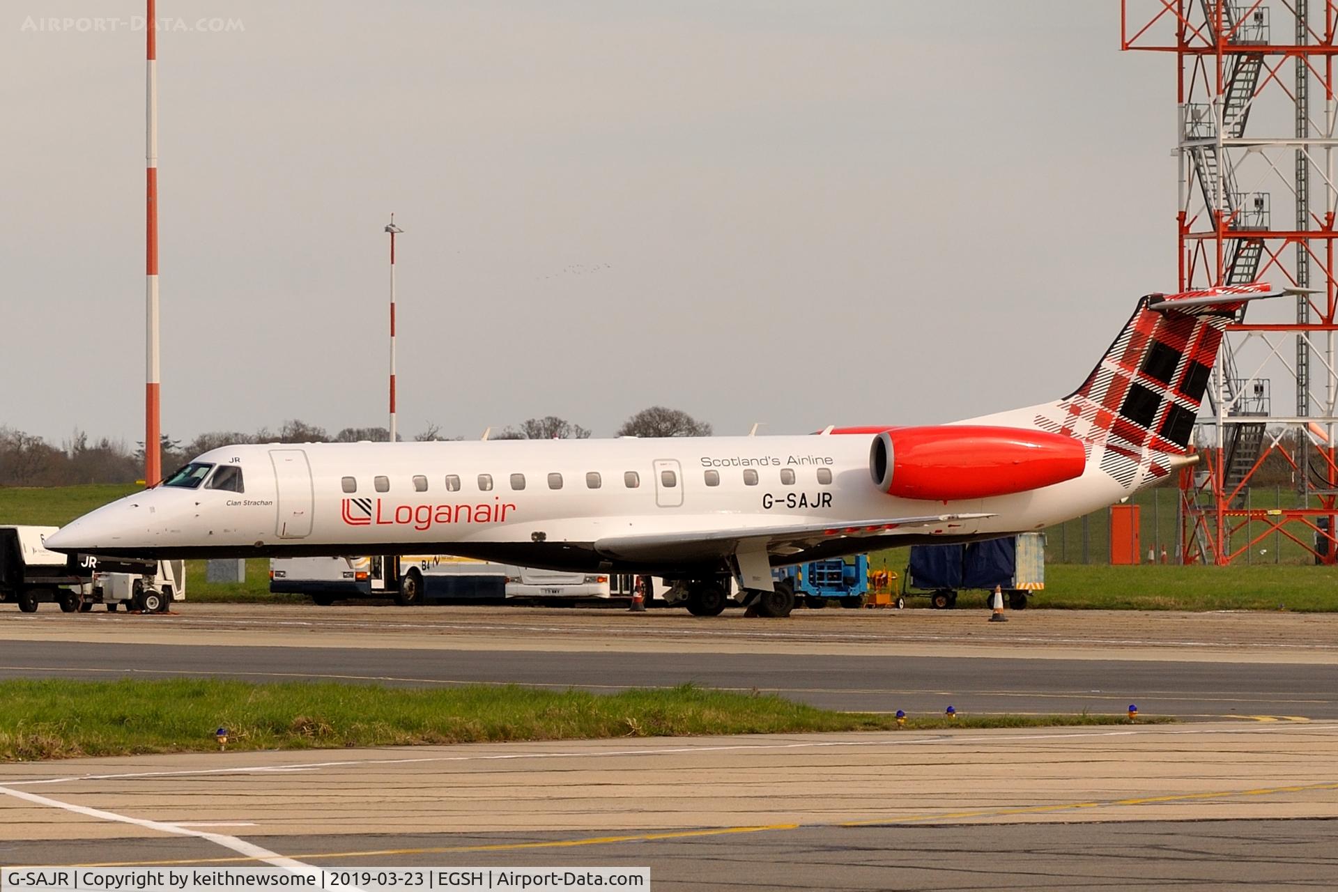 G-SAJR, 2001 Embraer ERJ-135ER (EMB-135ER) C/N 145431, Removed from spray shop.