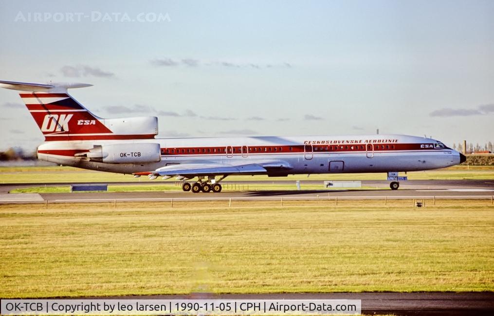 OK-TCB, 1988 Tupolev Tu-154M C/N 88A770, Copenhagen 5.11.1990
