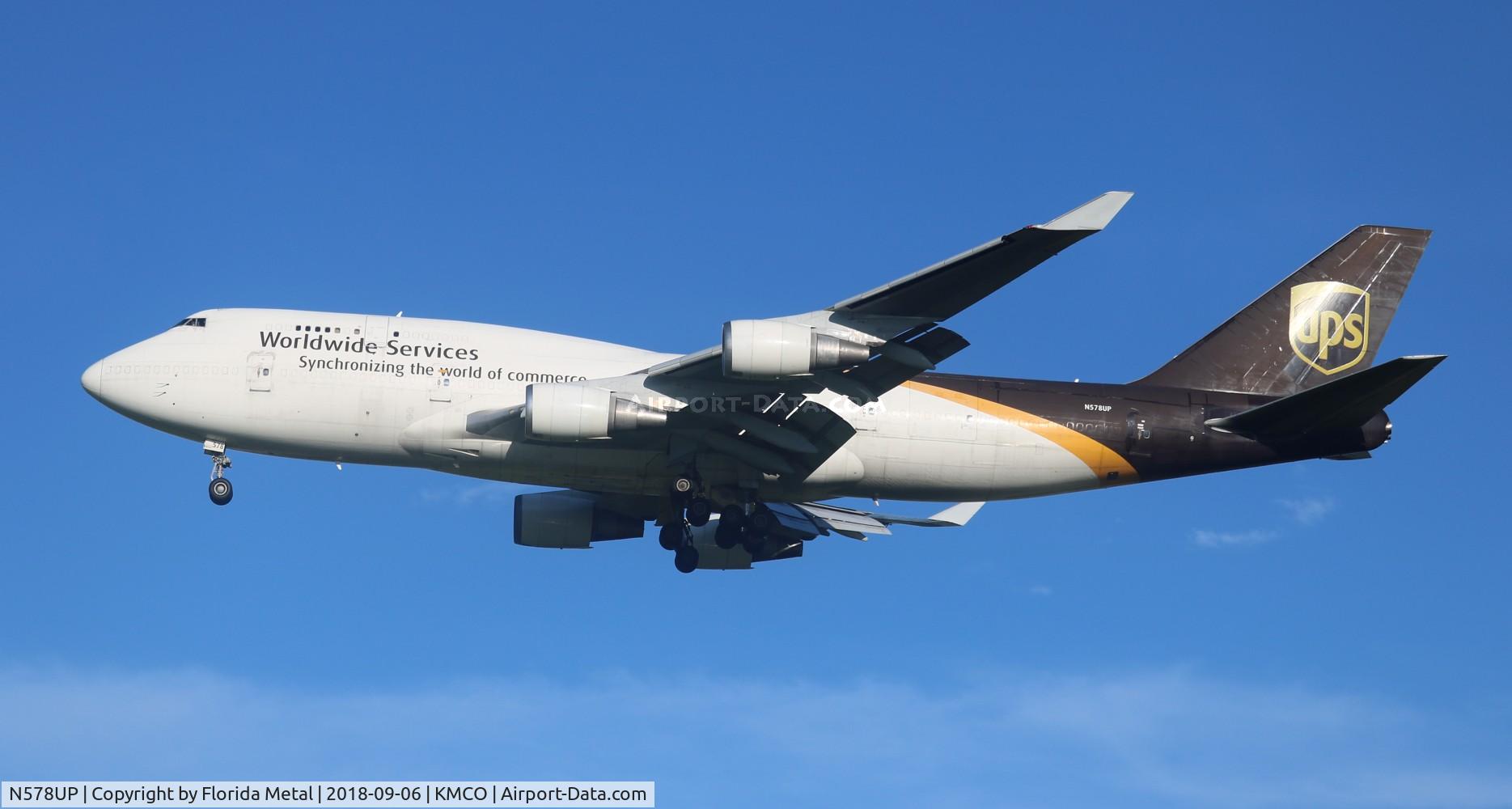 N578UP, 1993 Boeing 747-45EM(BCF) C/N 27154, UPS 747-400
