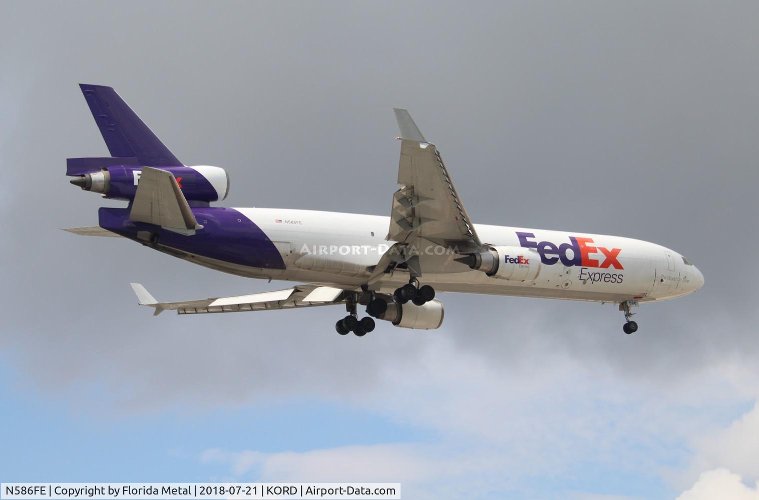 N586FE, 1991 McDonnell Douglas MD-11F C/N 48487, FedEx