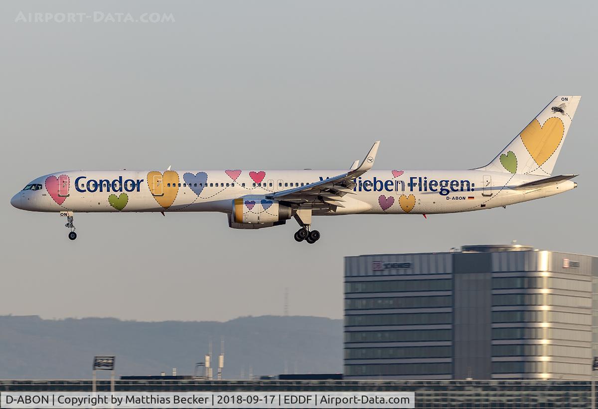 D-ABON, 2000 Boeing 757-330 C/N 29023, D-ABON