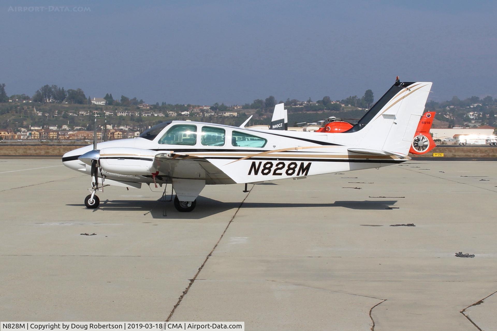N828M, 1980 Beech 95-B55 (T42A) Baron C/N TC-2299, 1980 Beech 95-B55 BARON, 2 Lycoming IO-470-L 260 Hp each