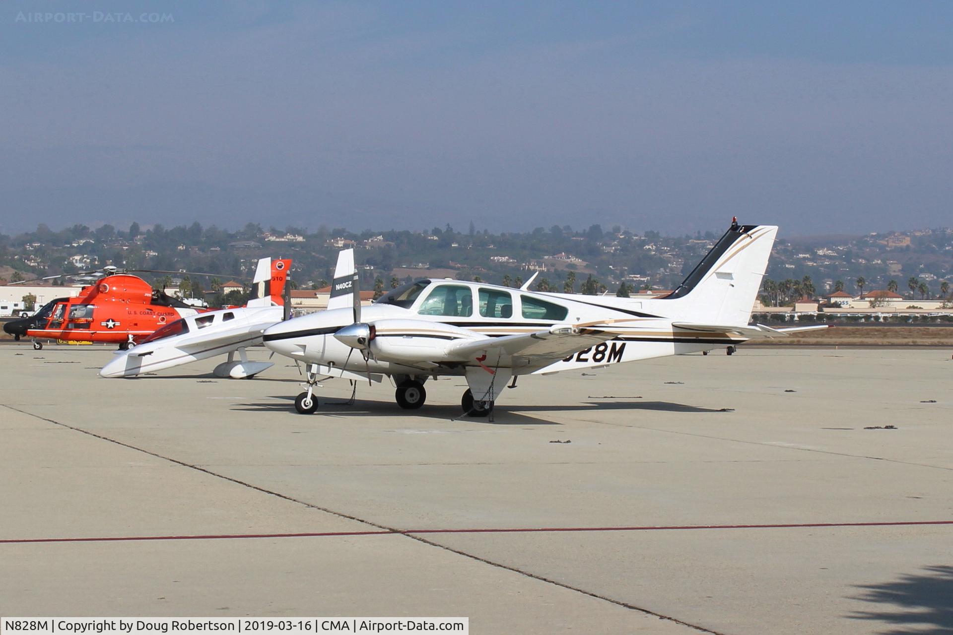 N828M, 1980 Beech 95-B55 (T42A) Baron C/N TC-2299, 1980 Beech 95-B55 BARON, 2 Lycoming IO-470-L 260 Hp each