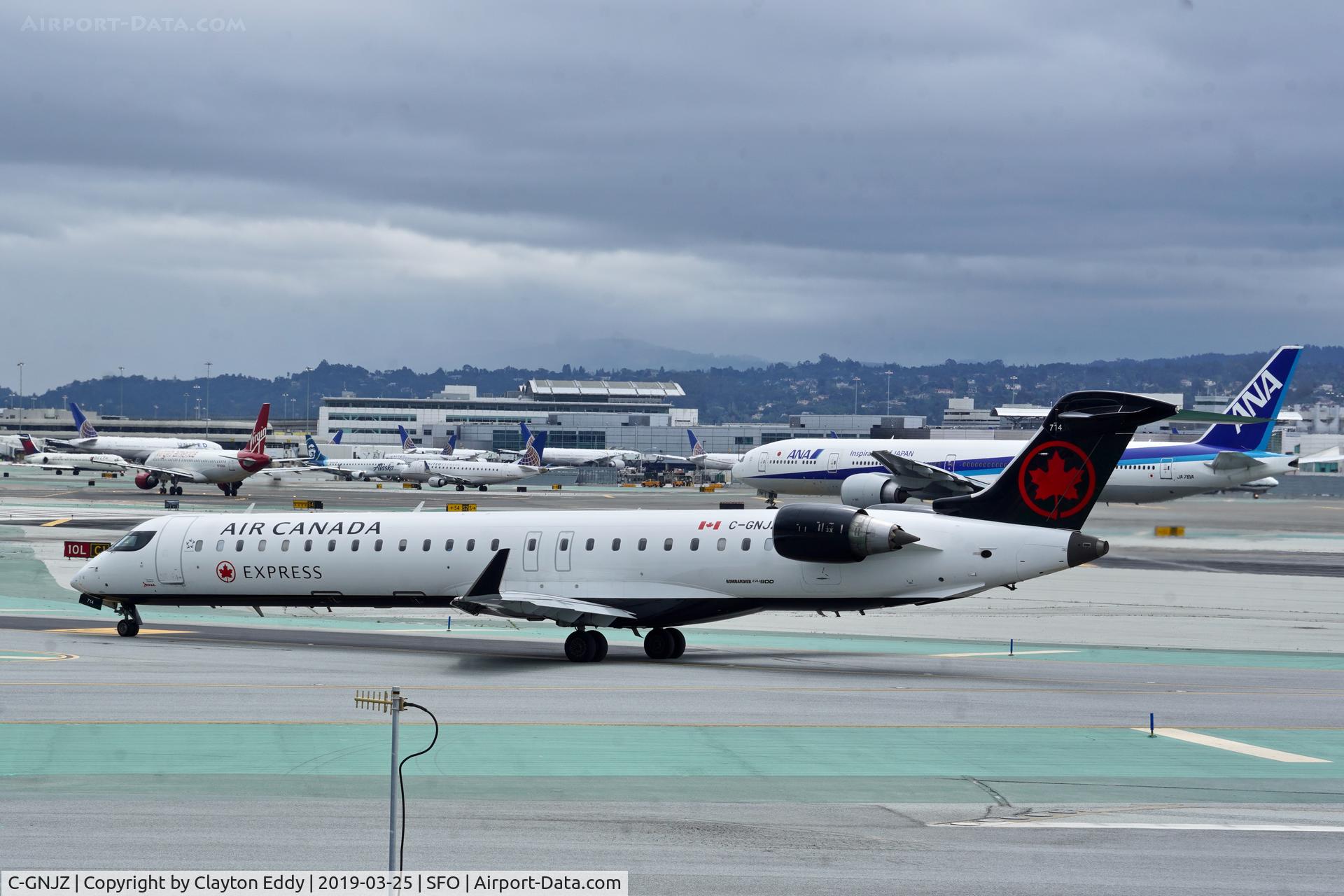 C-GNJZ, 2005 Canadair CRJ-705ER (CL-600-2D15) Regional Jet C/N 15052, SFO 2019.