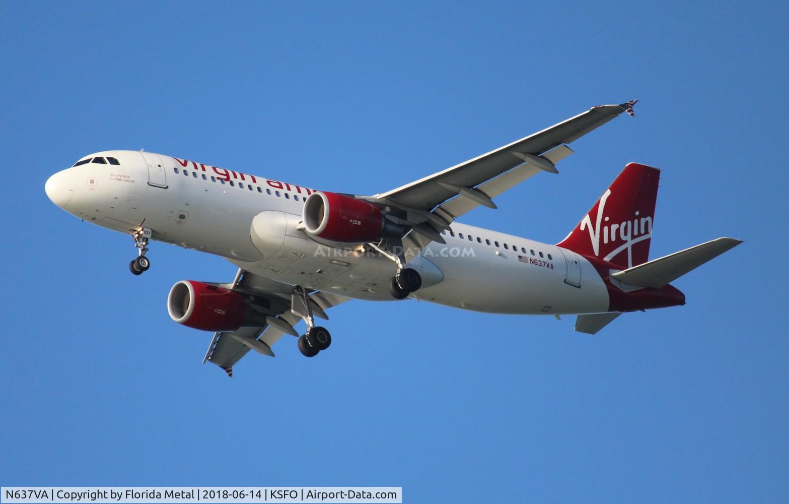 N637VA, 2008 Airbus A320-214 C/N 3465, Virgin America