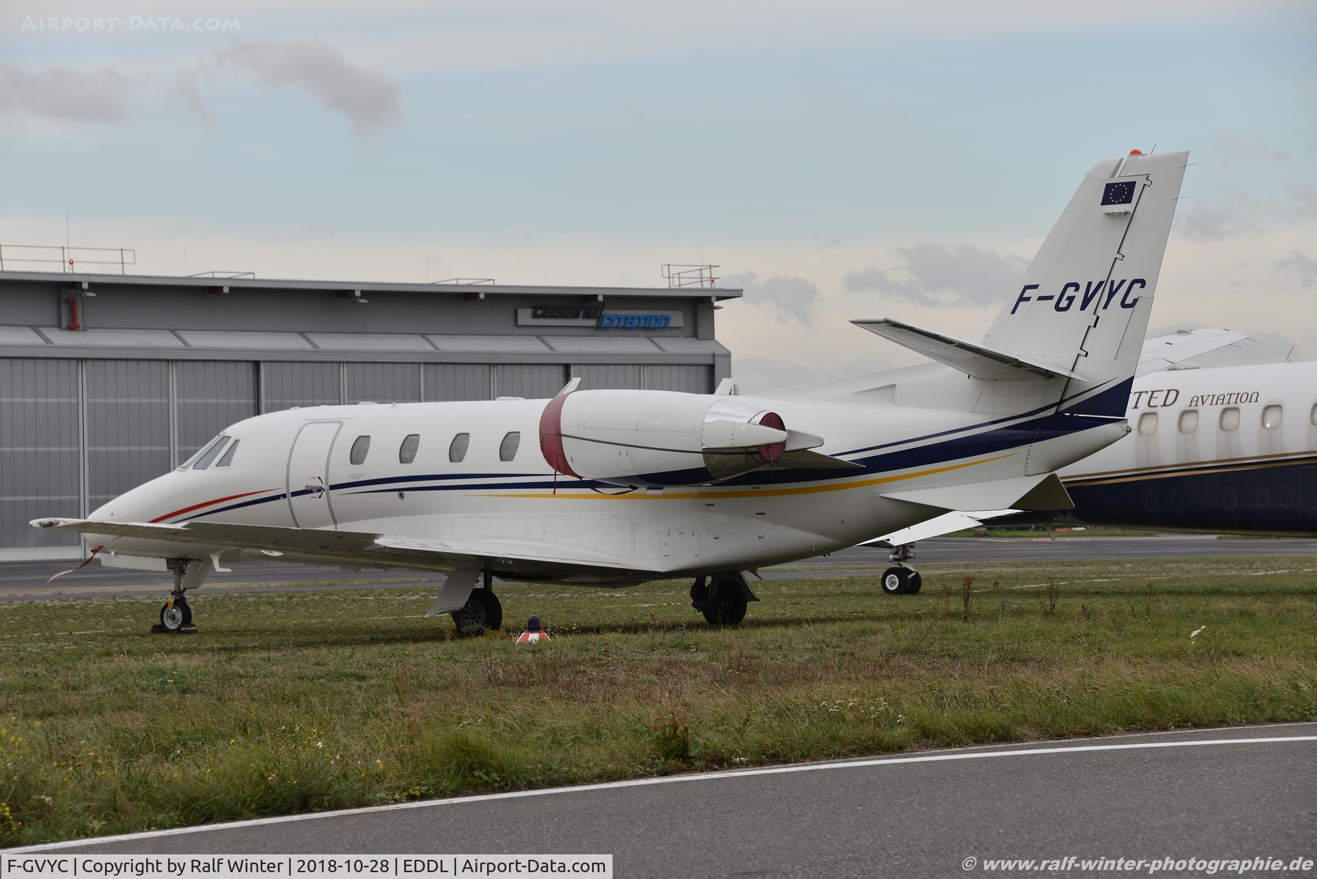 F-GVYC, 2007 Cessna 560 Citation Excel C/N 560-5682, Cessna 560XL Citation XLS - Private - 560-5682 - F-GVYC - 28.10.2018 - DUS
