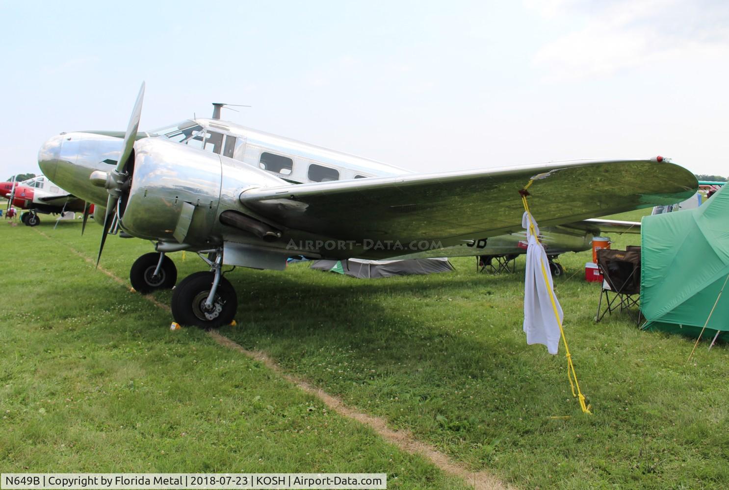 N649B, 1948 Beech D18S C/N A-454, Beech D18S