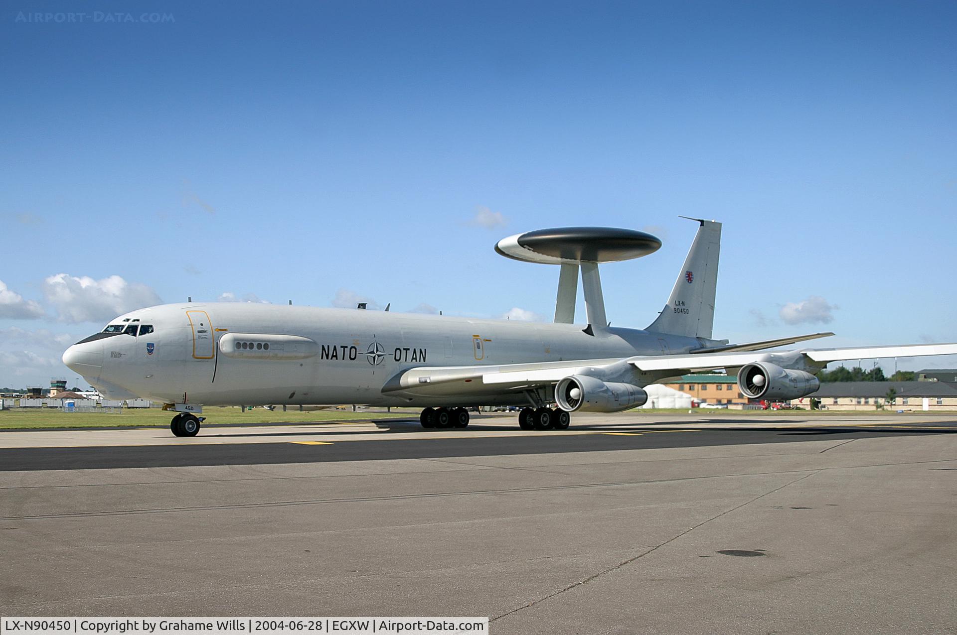 LX-N90450, 1979 Boeing E-3A Sentry C/N 22845, Boeing E-3A LX-N90450 NAEWandCF NATO Waddington 28/6/04