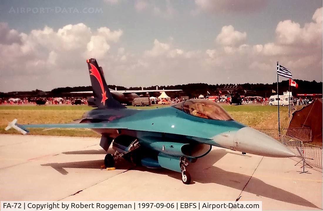 FA-72, 1980 SABCA F-16AM Fighting Falcon C/N 6H-72, F-16A.SPECIAL 80 YEARS 2 SQUADRON.