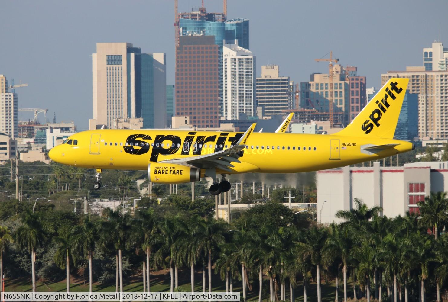 N655NK, 2018 Airbus A320-232 C/N 8376, Spirit