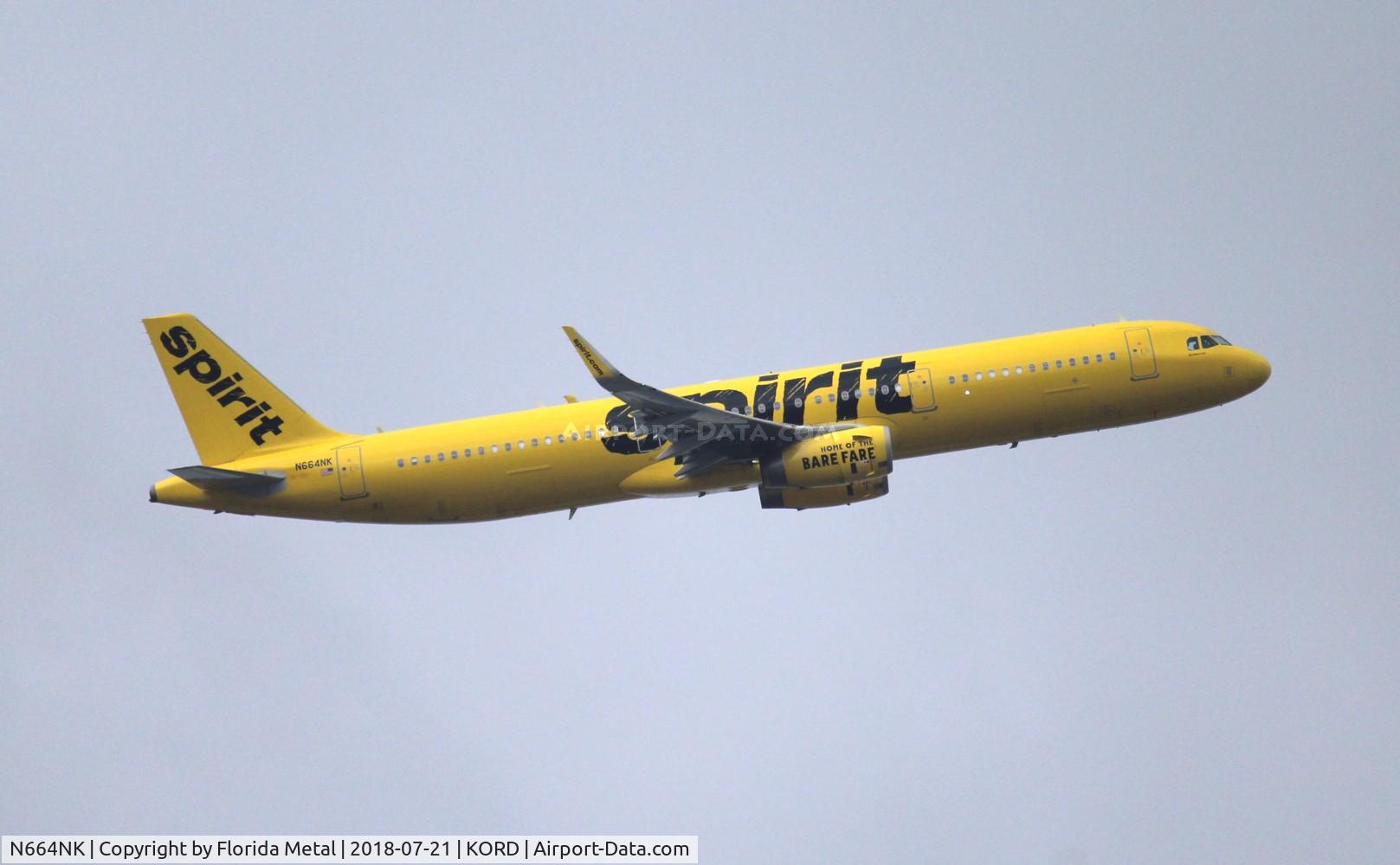 N664NK, 2016 Airbus A321-231 C/N 7021, Spirit