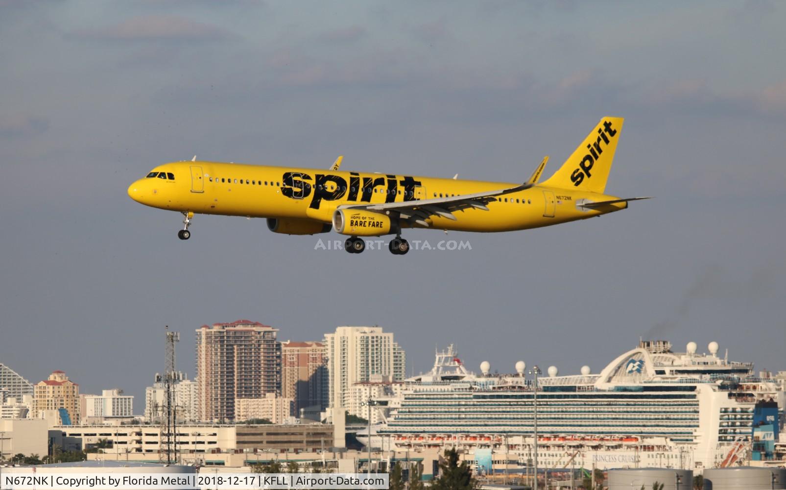 N672NK, 2017 Airbus A321-231 C/N 7522, Spirit