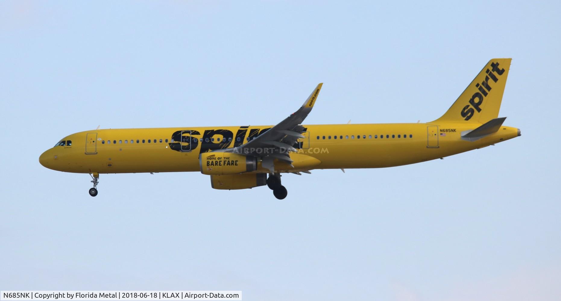 N685NK, 2018 Airbus A321-231 C/N 8115, Spirit