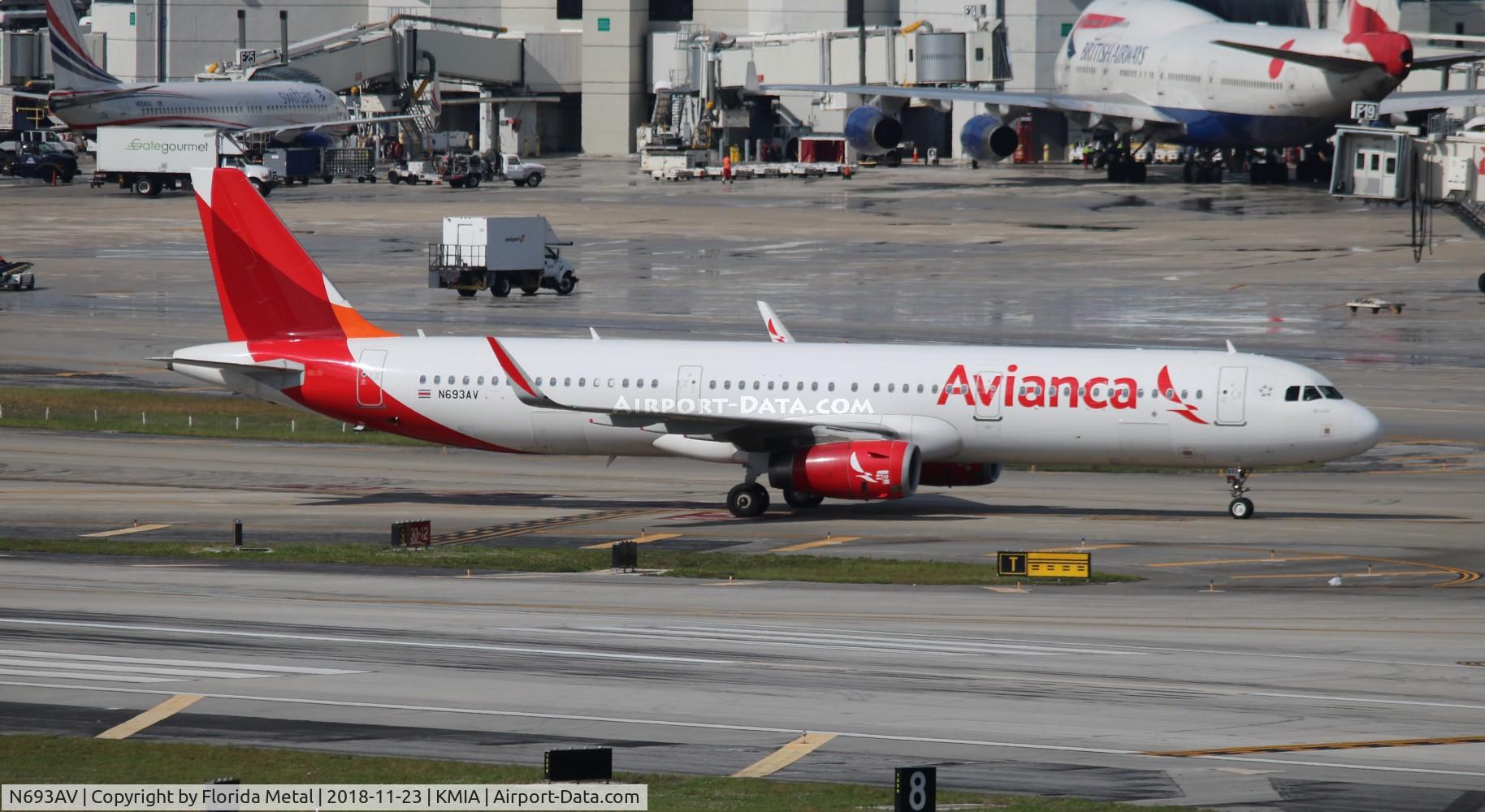 N693AV, 2014 Airbus A321-231 C/N 6002, Avianca