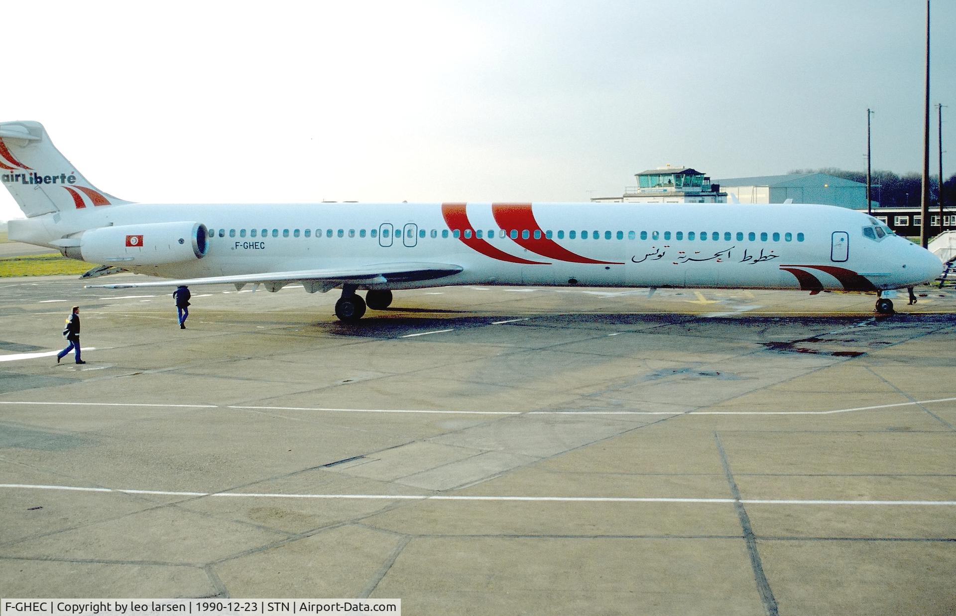 F-GHEC, 1987 McDonnell Douglas MD-83 (DC-9-83) C/N 49662, Stanstedt 23.12.1990