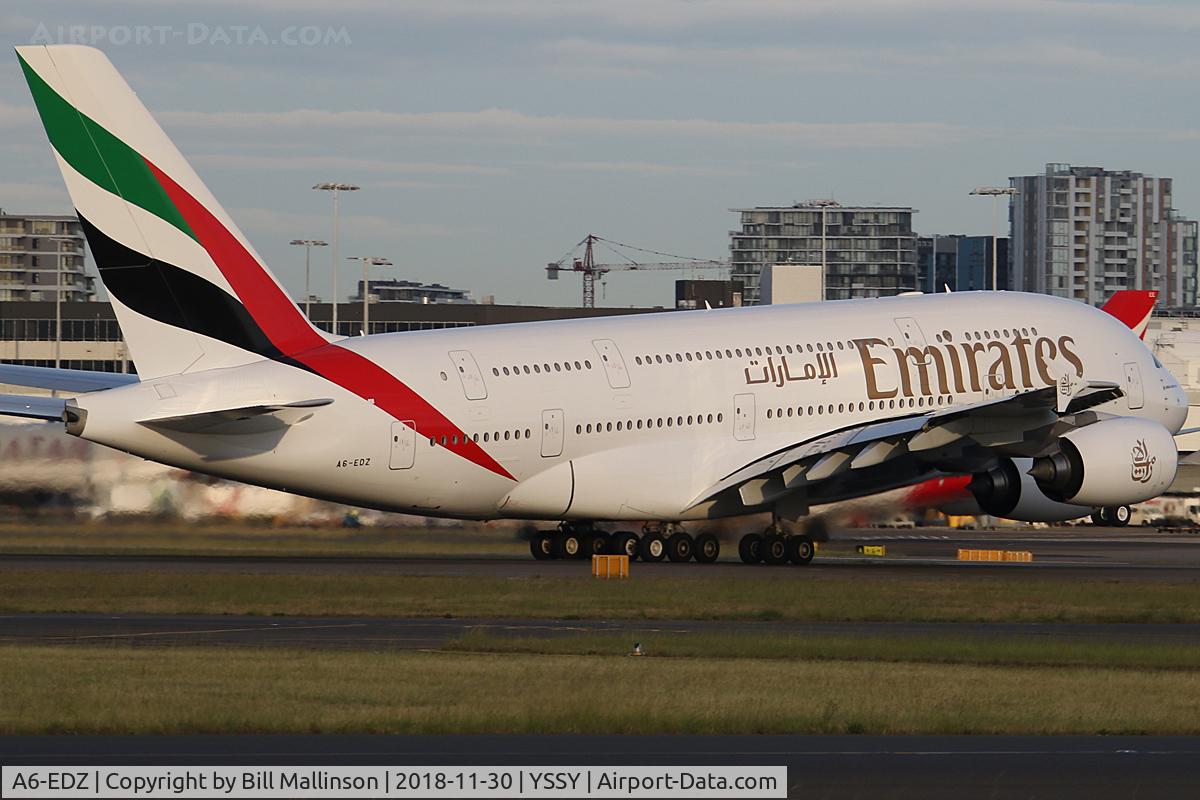 A6-EDZ, 2012 Airbus A380-861 C/N 107, off from 34L