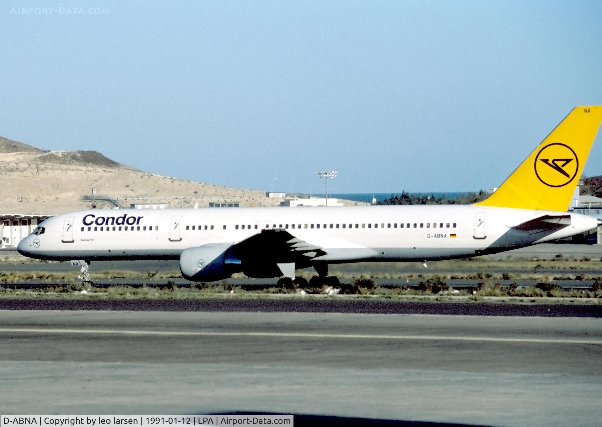 D-ABNA, 1990 Boeing 757-230 C/N 24737, Las Palmas 12.1.1991