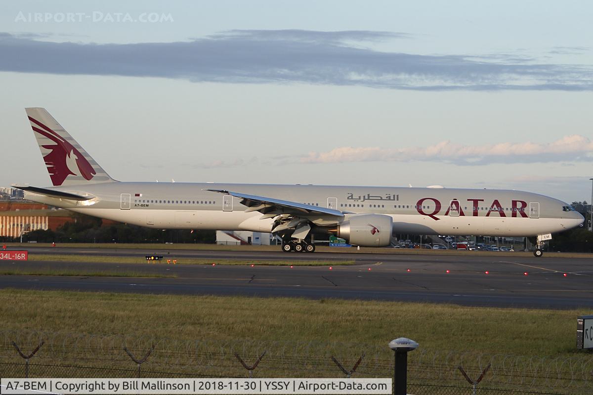 A7-BEM, 2017 Boeing 777-300/ER C/N 64088, early arrival