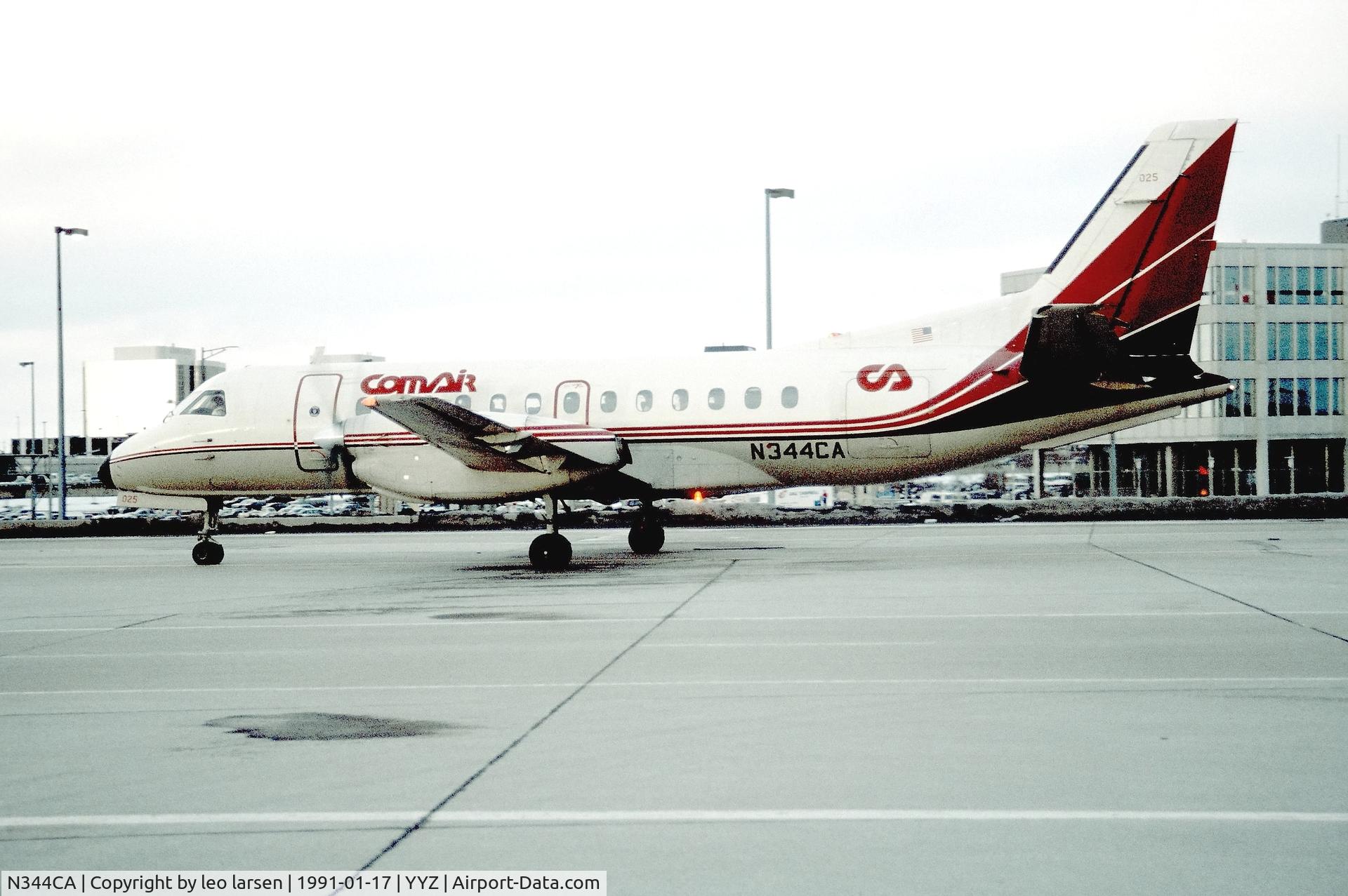 N344CA, 1985 Saab-Fairchild SF340 C/N 340A-025, Toronto 17.1.1991