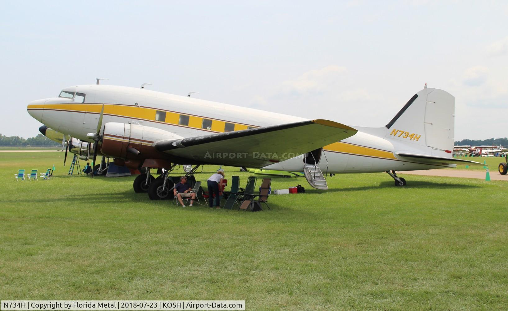 N734H, 1942 Douglas DC-3 (C-47-DL) C/N 4727, Douglas DC-3