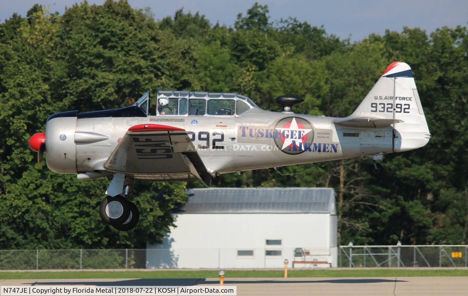 N747JE, 1958 North American AT-6G Texan C/N 168-394 (49-3292), AT-6G