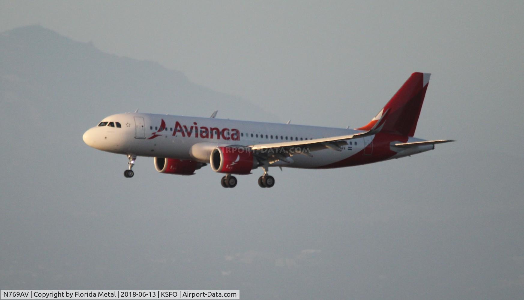 N769AV, 2018 Airbus A320-251NEO C/N 8170, Avianca