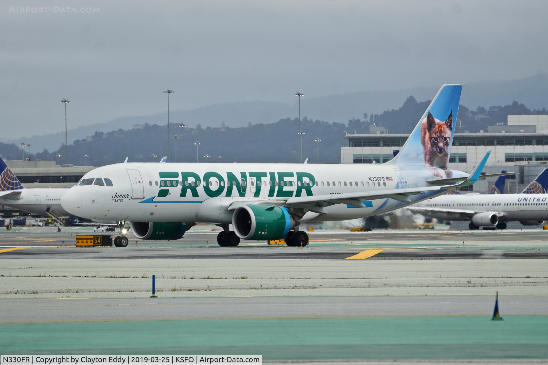 N330FR, 2018 Airbus A320-251N C/N 8219, SFO 2019.