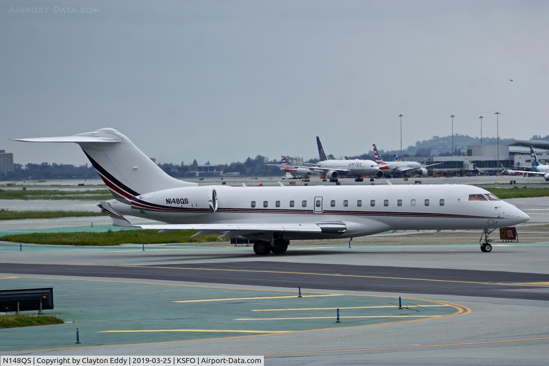 N148QS, 2014 Bombardier BD-700-1A10 Global 6000 C/N 9648, SFO 2019.