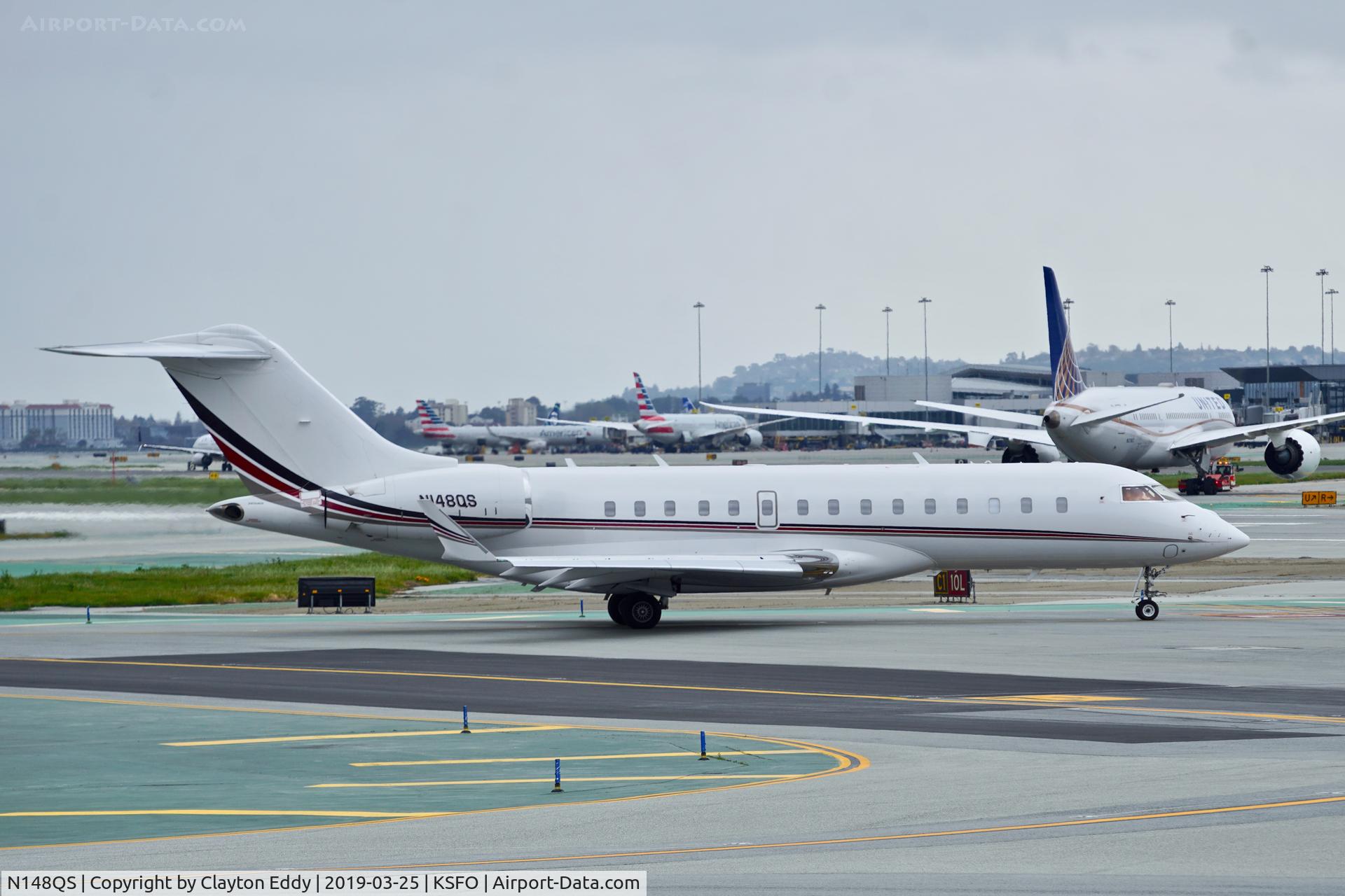 N148QS, 2014 Bombardier BD-700-1A10 Global 6000 C/N 9648, SFO 2019.