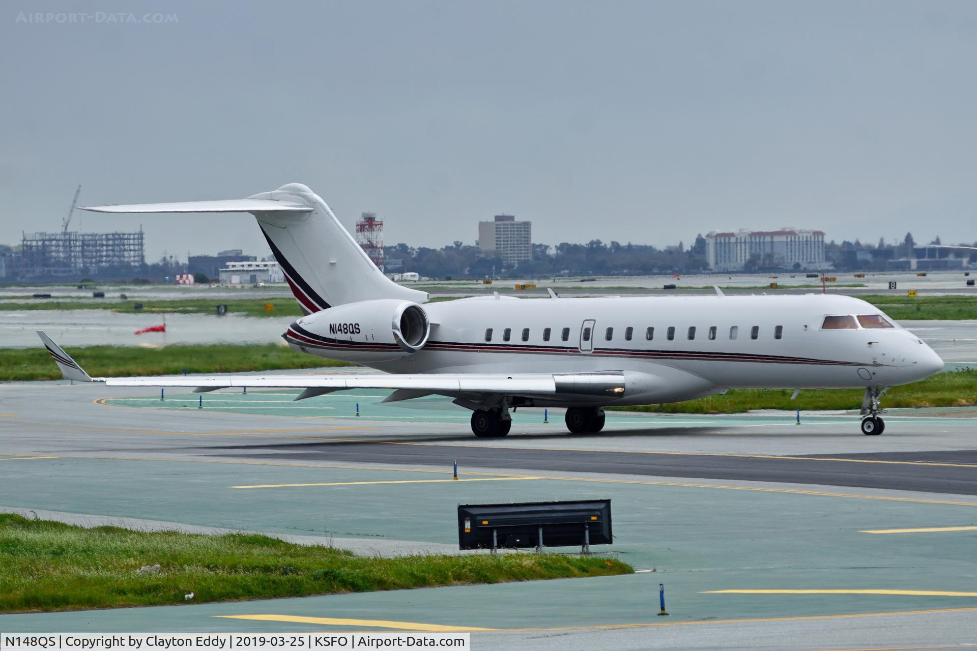 N148QS, 2014 Bombardier BD-700-1A10 Global 6000 C/N 9648, SFO 2019.