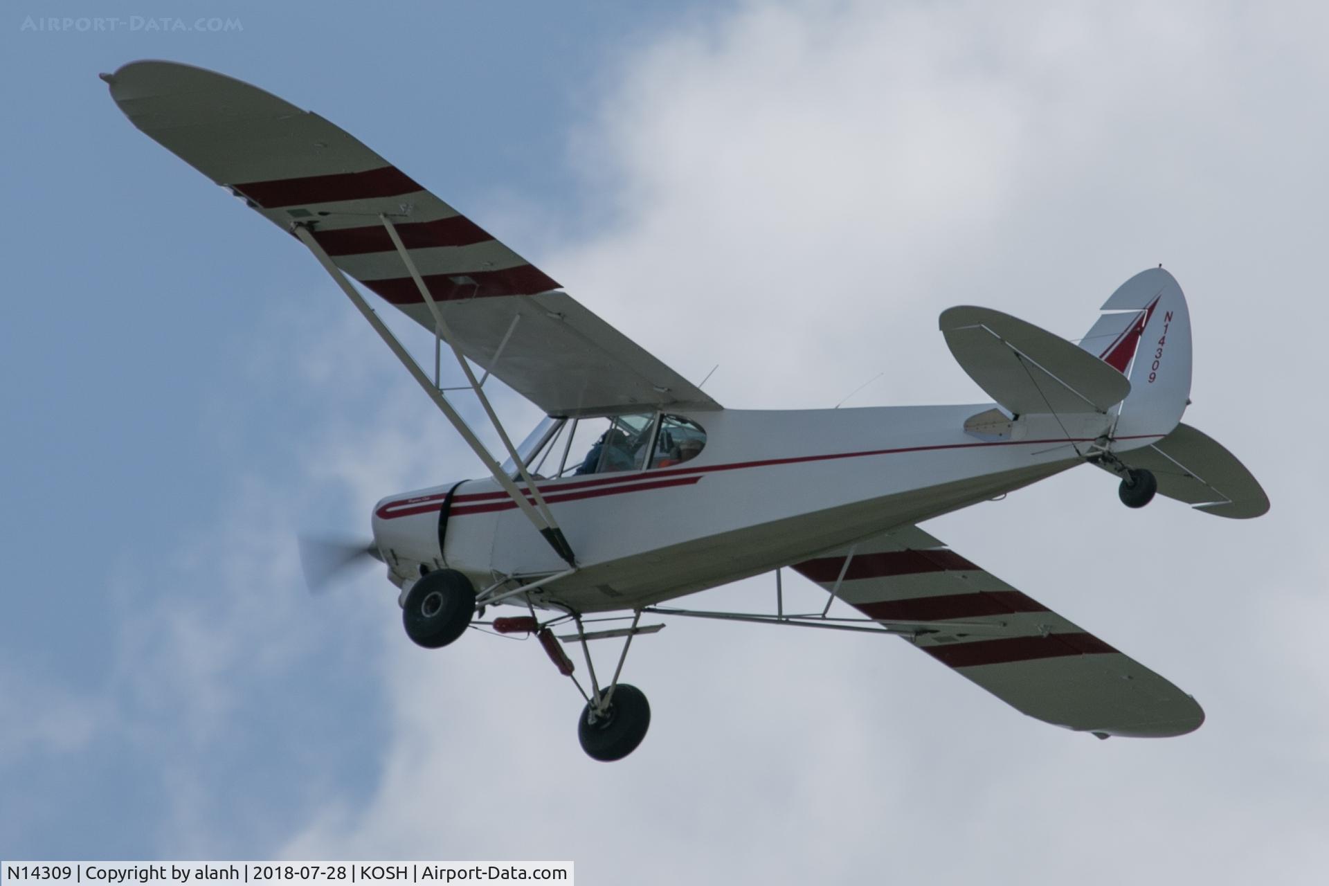 N14309, 1971 Piper PA-18-150 Super Cub C/N 18-7409073, Departing AirVenture 2018