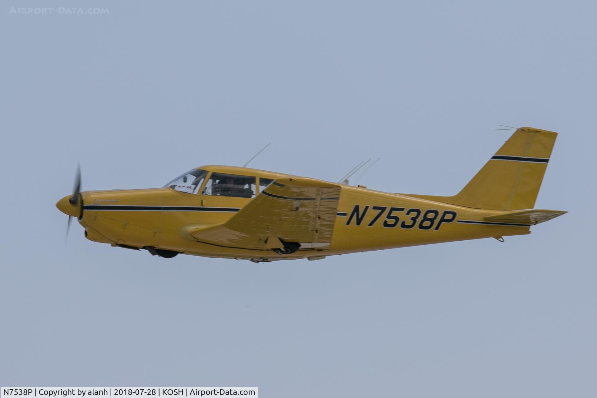 N7538P, 1961 Piper PA-24-250 Comanche C/N 24-2743, Departing AirVenture 2018