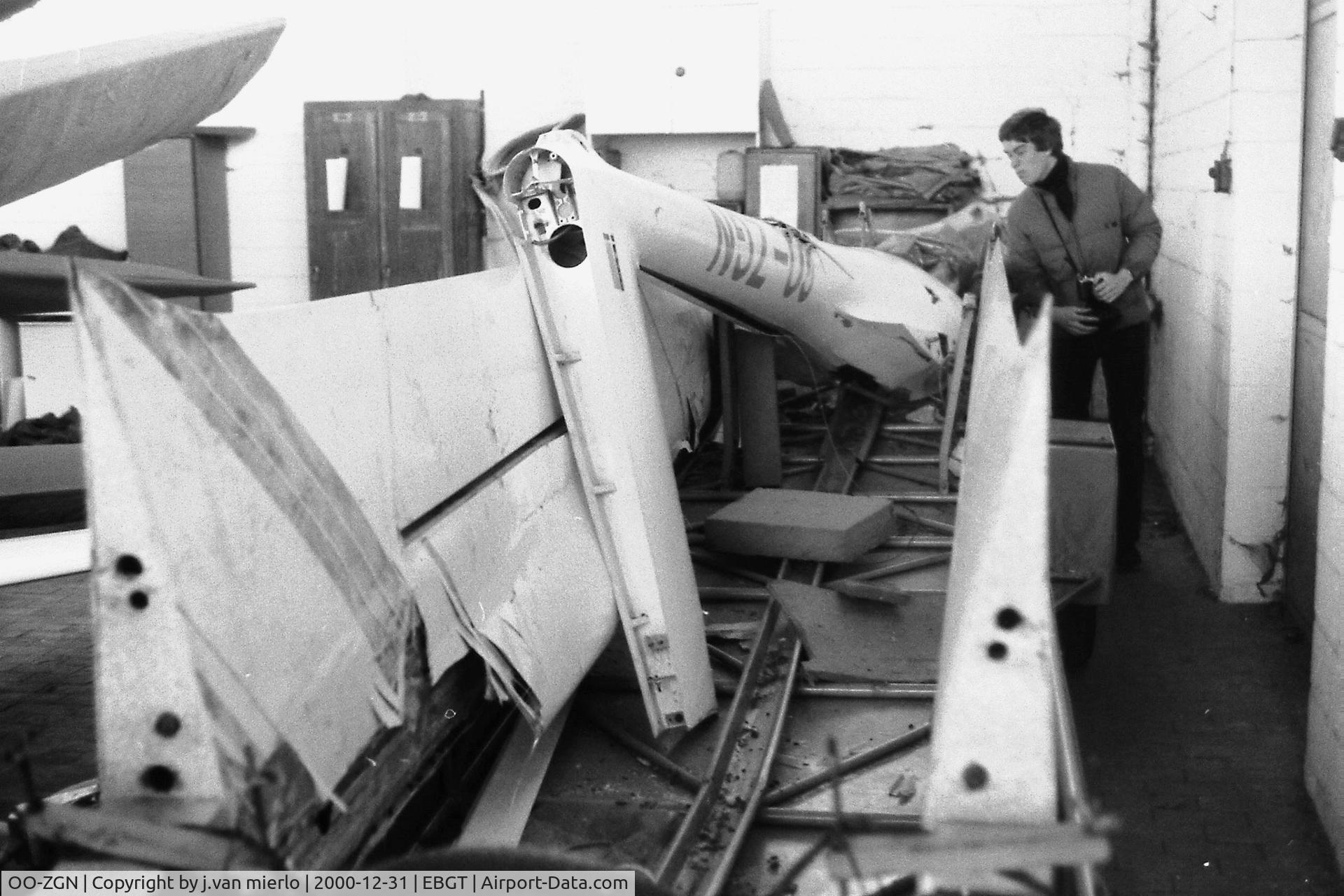 OO-ZGN, 1979 PZL-Bielsko SZD-48-1 Jantar Standard 2 C/N W-896, Destroyed & stored in hangar Ghent airfield
