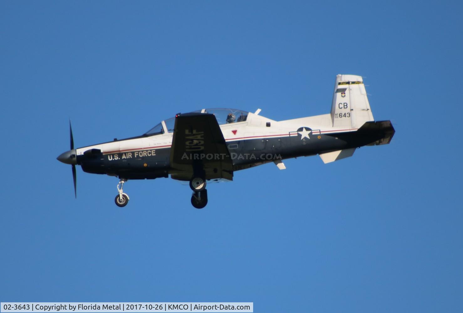 02-3643, 2002 Raytheon Beech T-6A Texan II C/N PT-184, Texan II