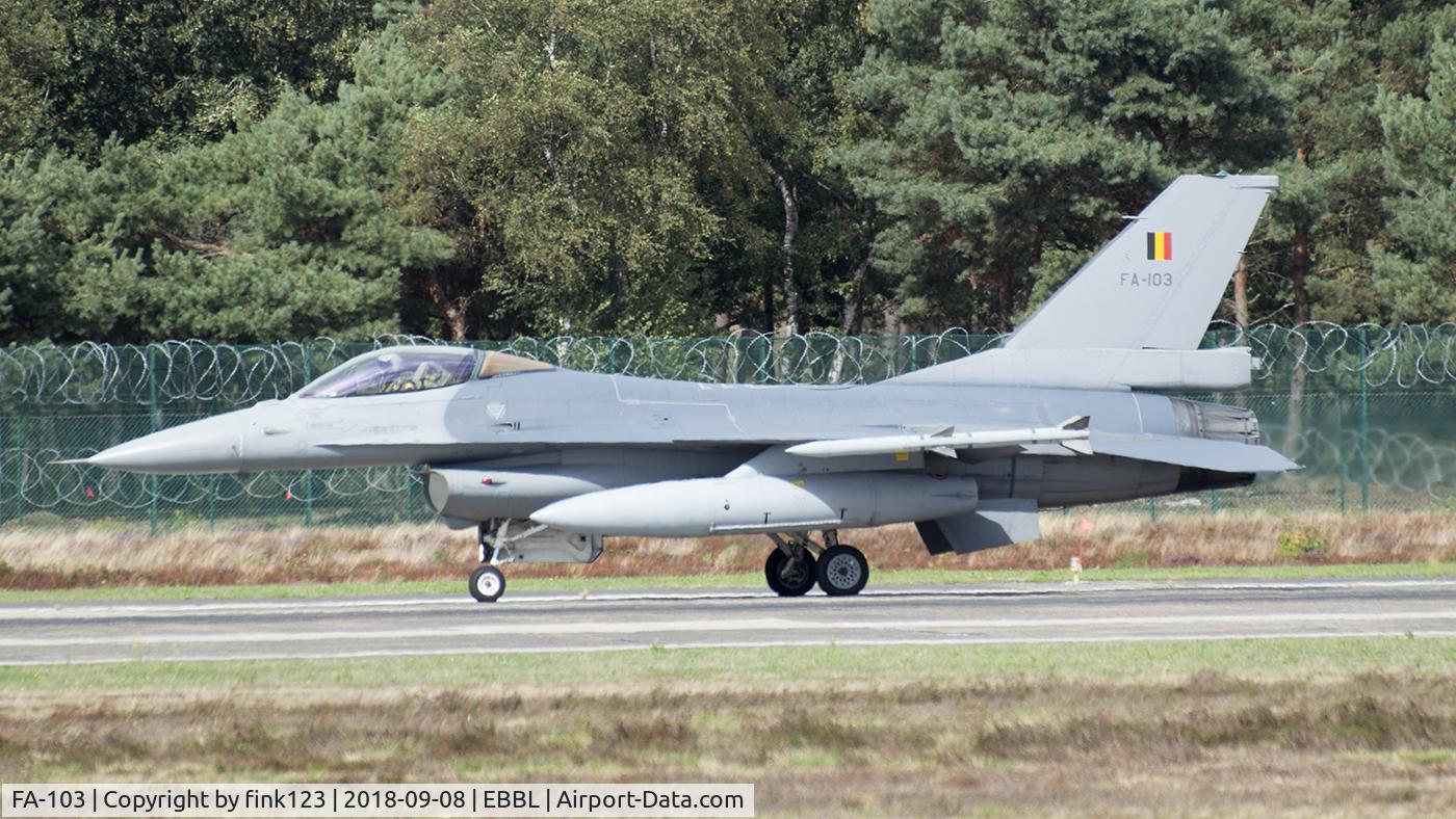 FA-103, SABCA F-16AM Fighting Falcon C/N 6H-103, 
