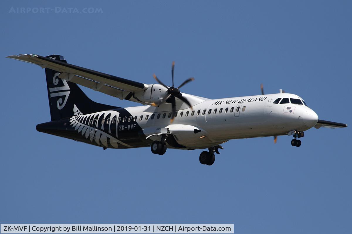 ZK-MVF, 2015 ATR 72-600 C/N 1228, finals to 02