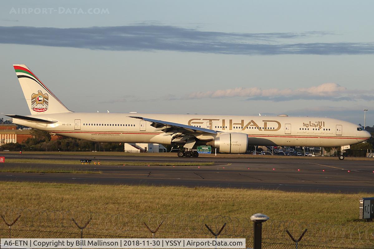 A6-ETN, 2013 Boeing 777-3FX/ER C/N 39689, taxi from 34L