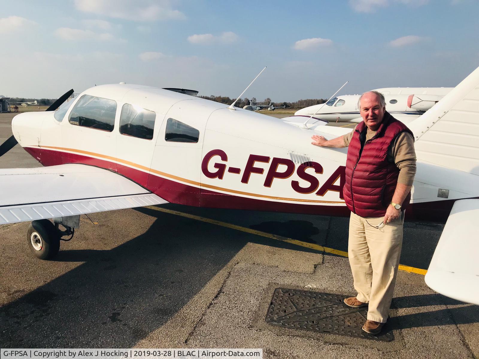 G-FPSA, 1986 Piper PA-28-161 Cherokee Warrior II C/N 28-8616038, Blackbushe Airport 28th March 2019 .Flying experience lesson .