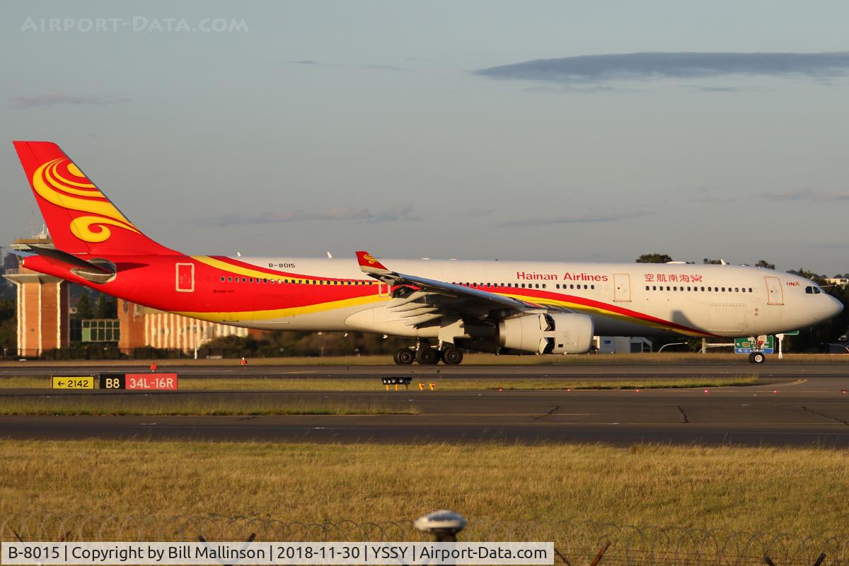 B-8015, 2015 Airbus A330-343 C/N 1656, taxi from 34L
