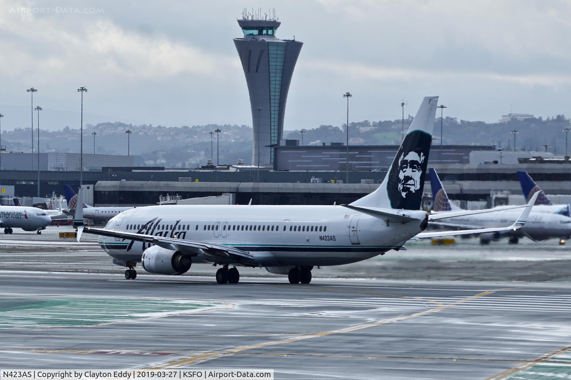N423AS, 2013 Boeing 737-990/ER C/N 35206, SFO 2019.