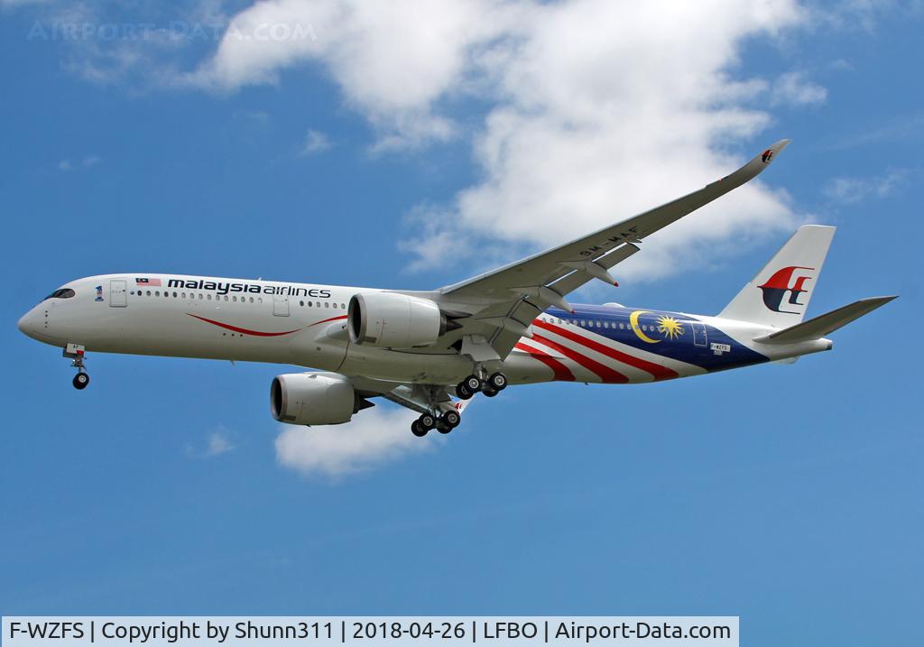 F-WZFS, 2017 Airbus A350-941 C/N 203, C/n 0203 - To be 9M-MAF Malaysia Negaraku c/s
