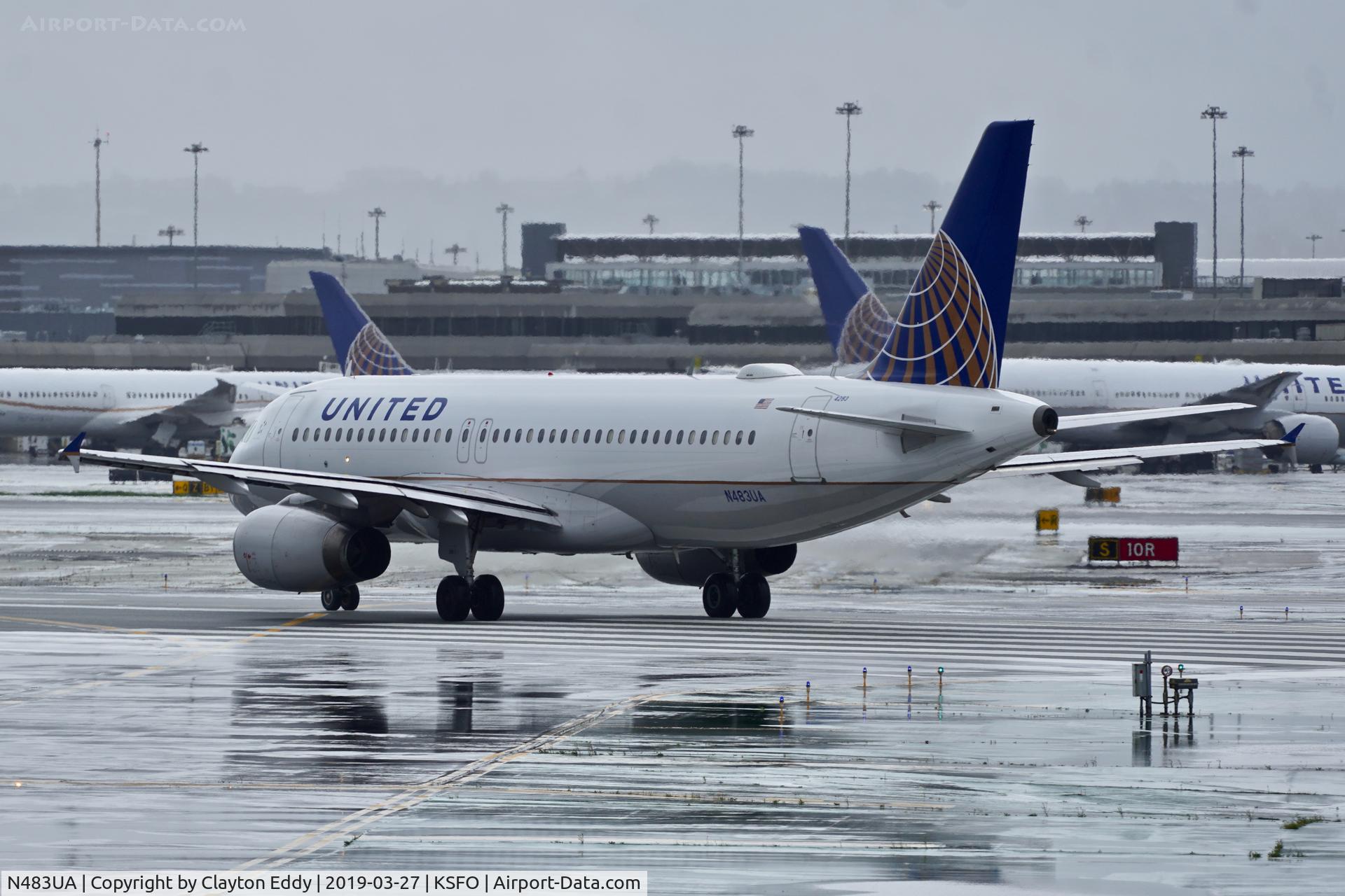 N483UA, 2001 Airbus A320-232 C/N 1586, SFO 2019.