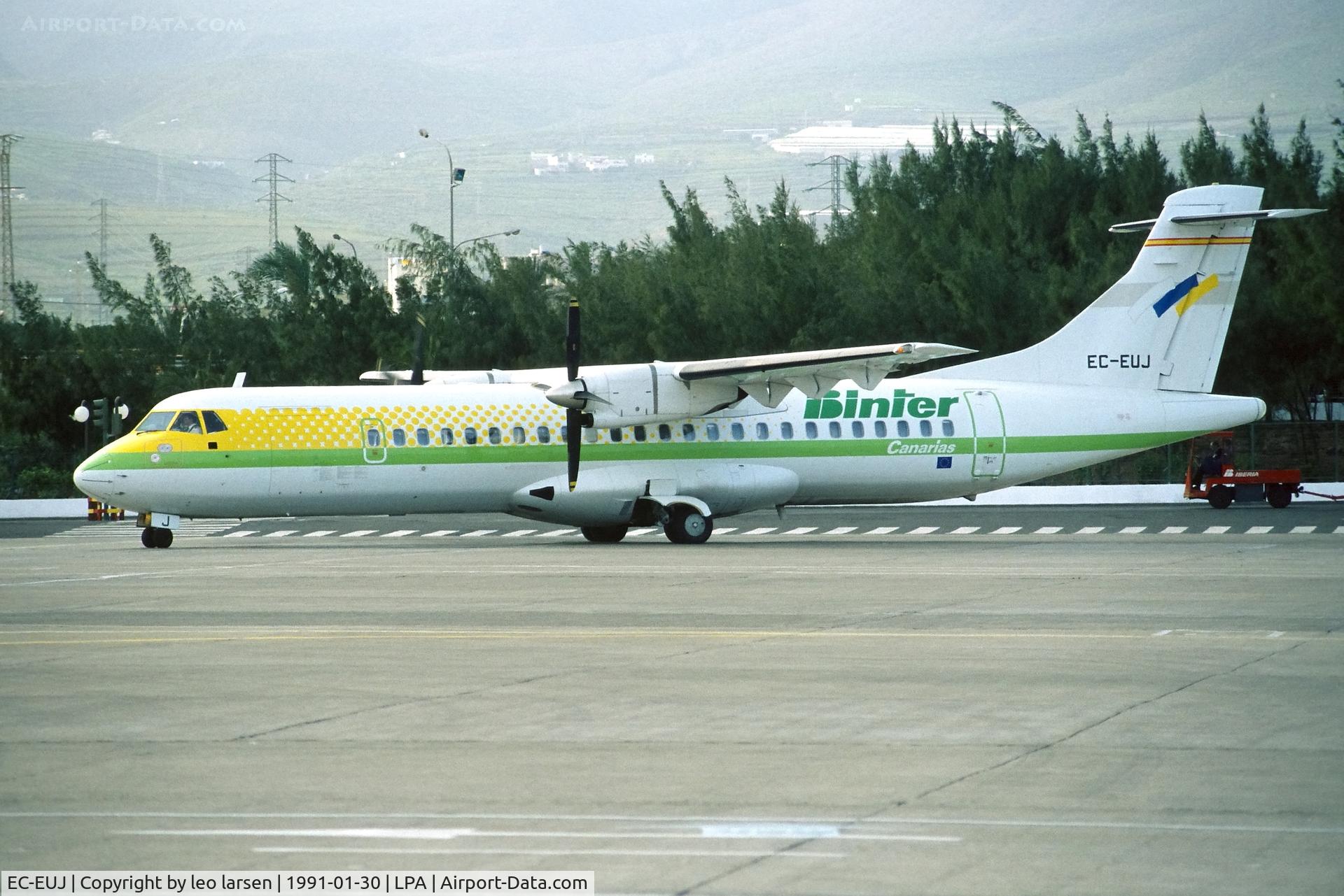 EC-EUJ, 1989 ATR 72-215 C/N 157, Las Palmas 30.1.1991