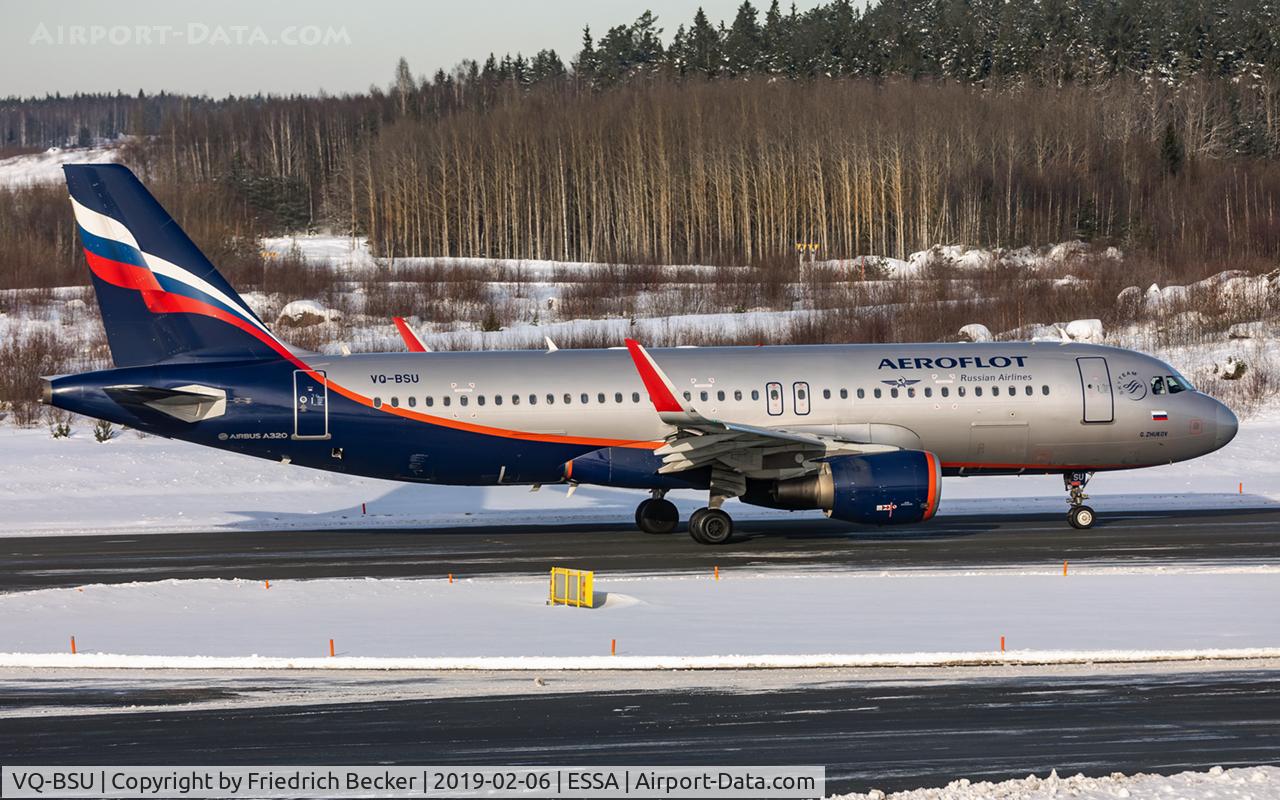 VQ-BSU, 2014 Airbus A320-214 C/N 6090, taxying to the active