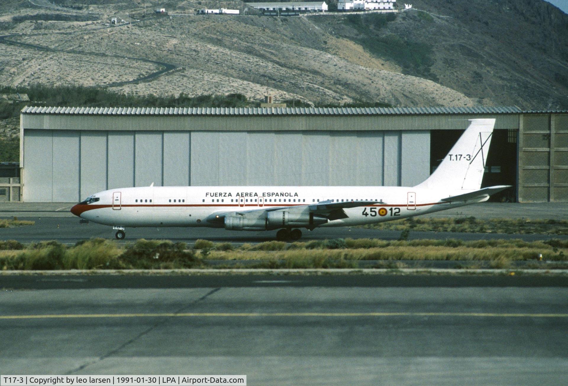 T17-3, 1977 Boeing 707-368C(KC) C/N 21367, Las Palmas 30.1.1991