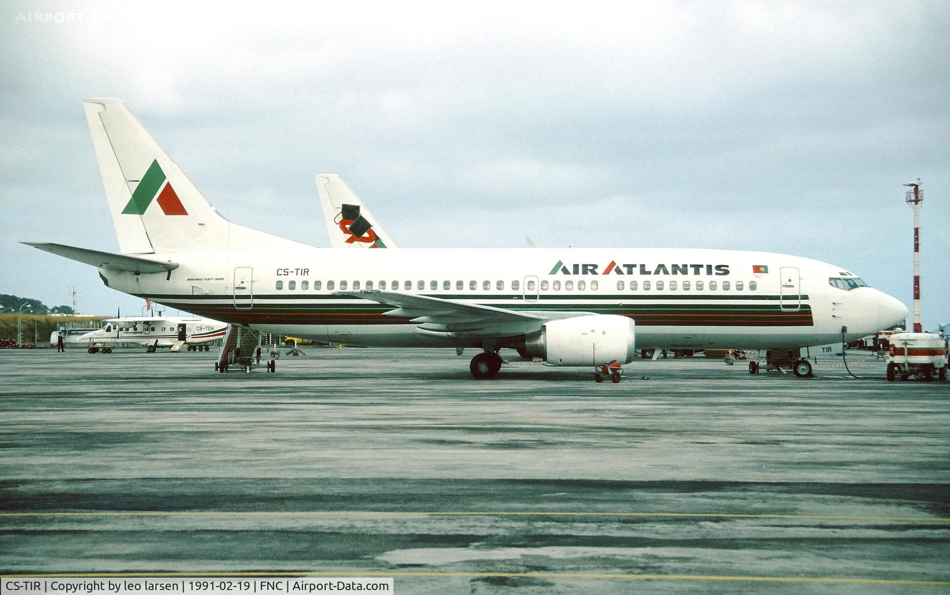 CS-TIR, 1986 Boeing 737-3K2 C/N 23411, Funchal 19.2.1991
