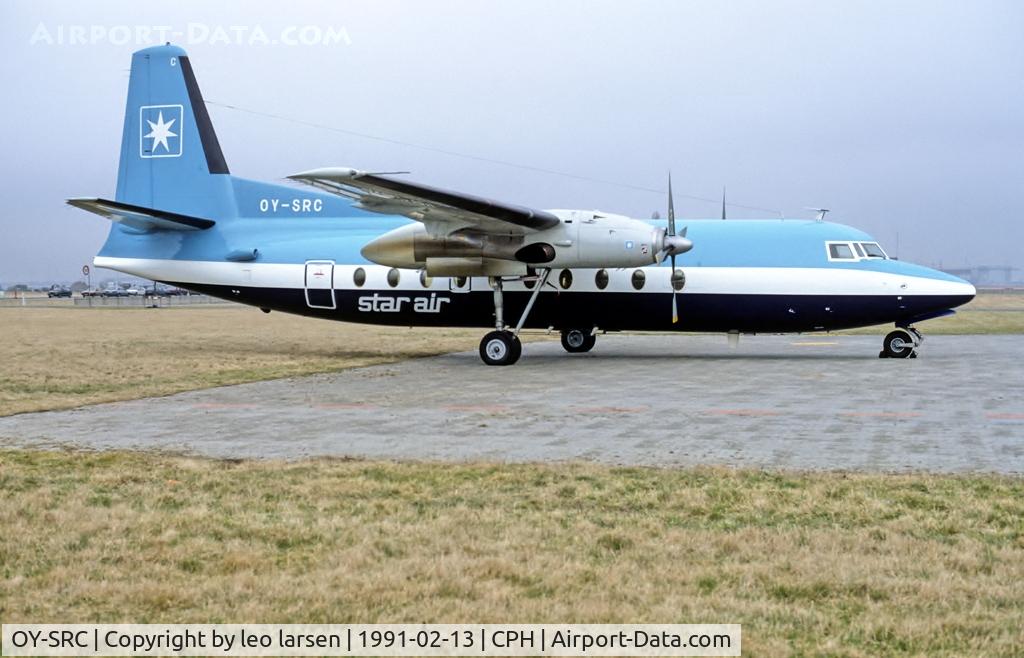 OY-SRC, 1980 Fokker F.27-600 Friendship C/N 10576, Copenhagen 12.3.1991