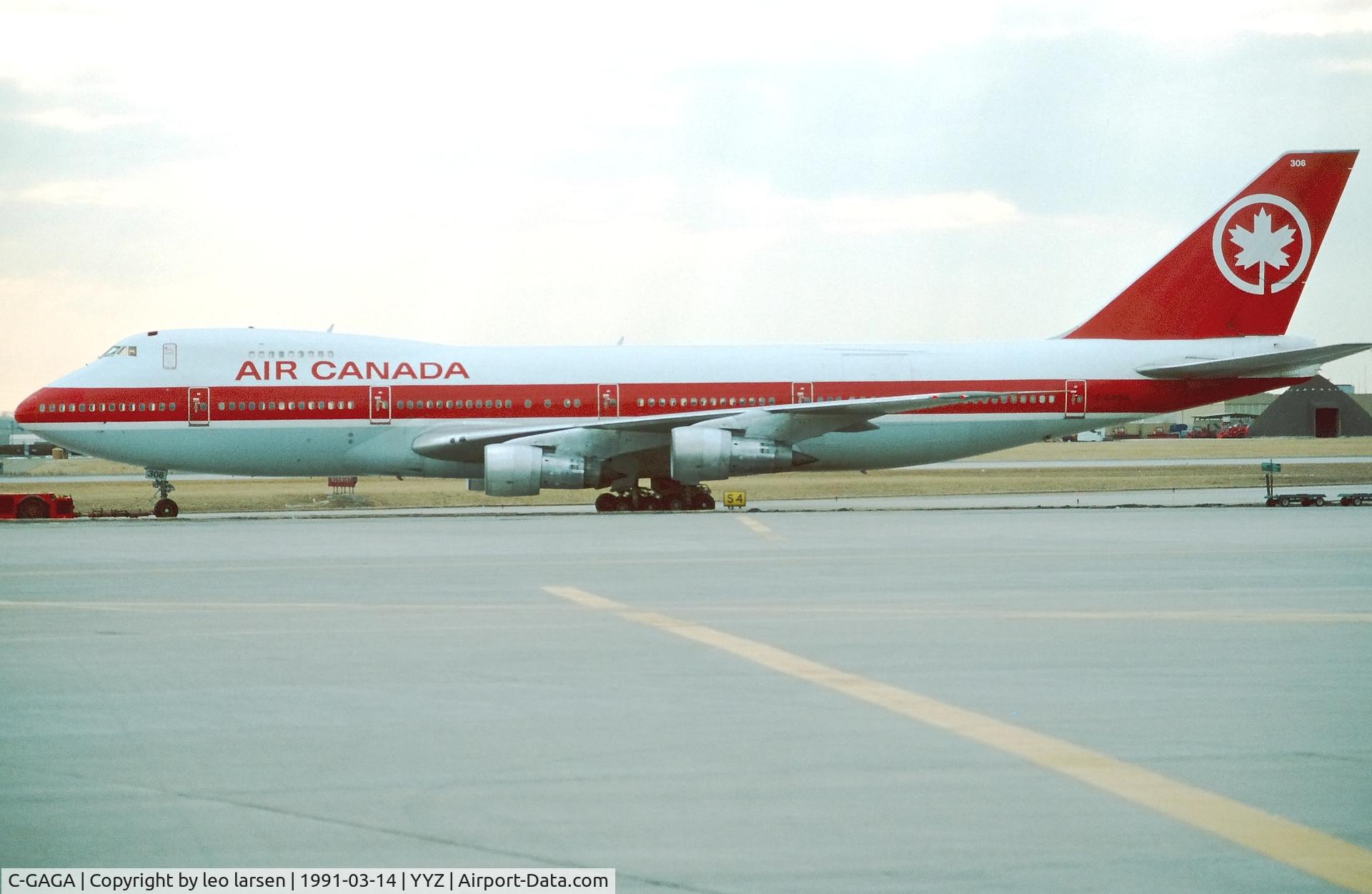 C-GAGA, 1974 Boeing 747-233B C/N 20977, Toronto 14.3.1991