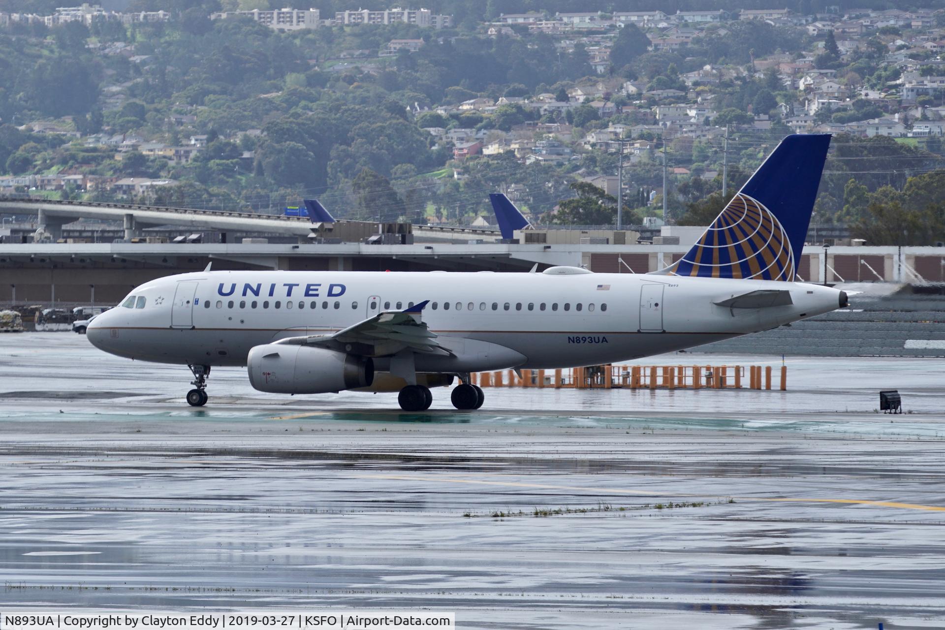 N893UA, 2006 Airbus A319-132 C/N 2948, SFO 2019.